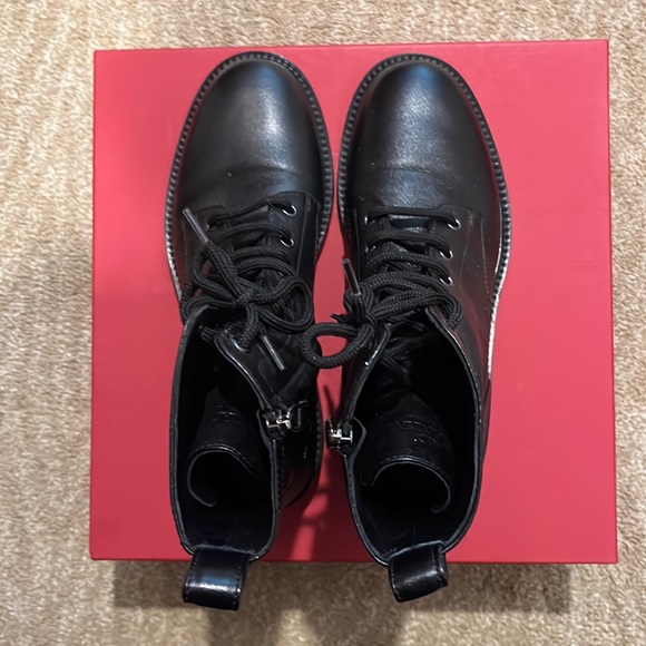 Valentino rock stud leather combat boots - Picture 3 of 12